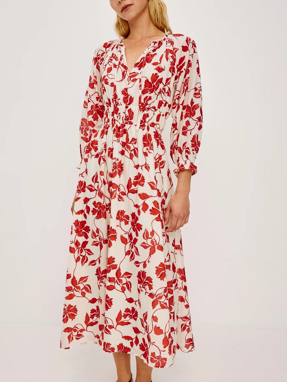 Rails Matia Maxi Dress with Red Floral Print